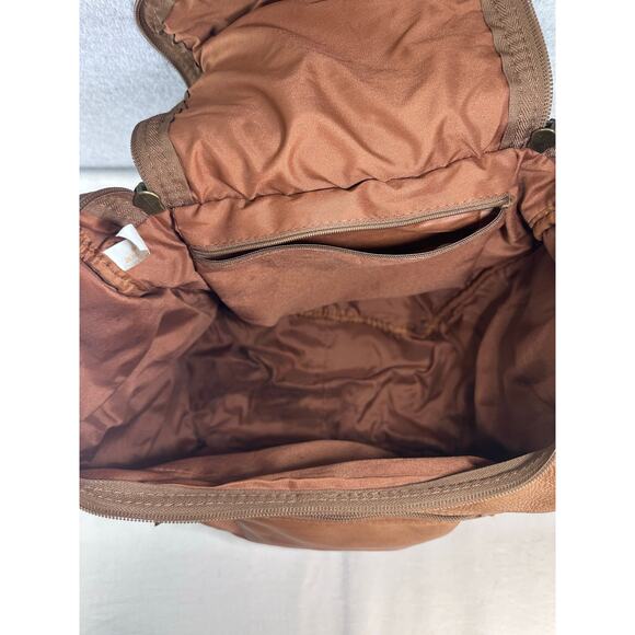 VTG Dilana Design Coll. Genuine Leather Backpack Travel Top Zipper Retro BOHO - Picture 6 of 15